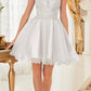 Ladivine UJ0119 Short Appliqued Bodice Halter Tulle Skirt Dress