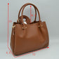Minimalist Structured Satchel Bag with Detachable Long Strap