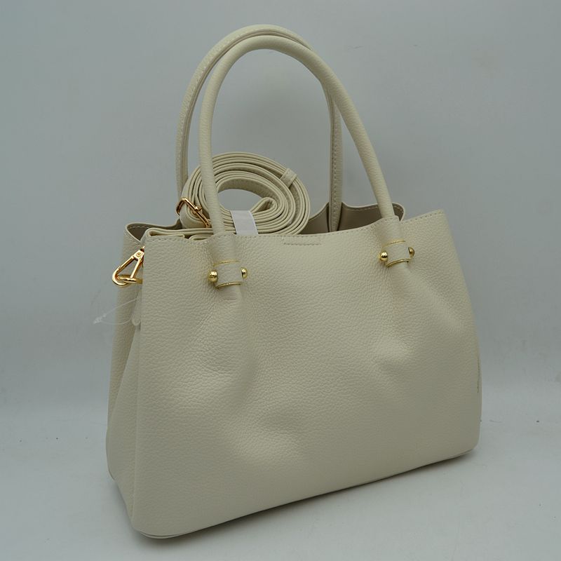 Minimalist Structured Satchel Bag with Detachable Long Strap