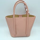 Classic Pebbled Tote Bag with Front Pocket and Checkered Scarf Accent
