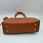 Elegant Tote Handbag with Detachable Shoulder Strap & Round Charm Keychain