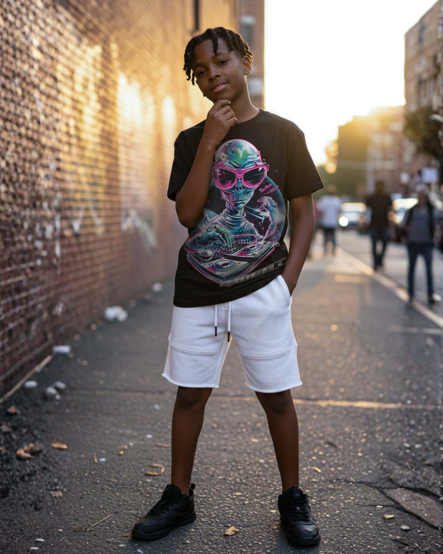 G West Kids Techno Dj Tshirt Mens