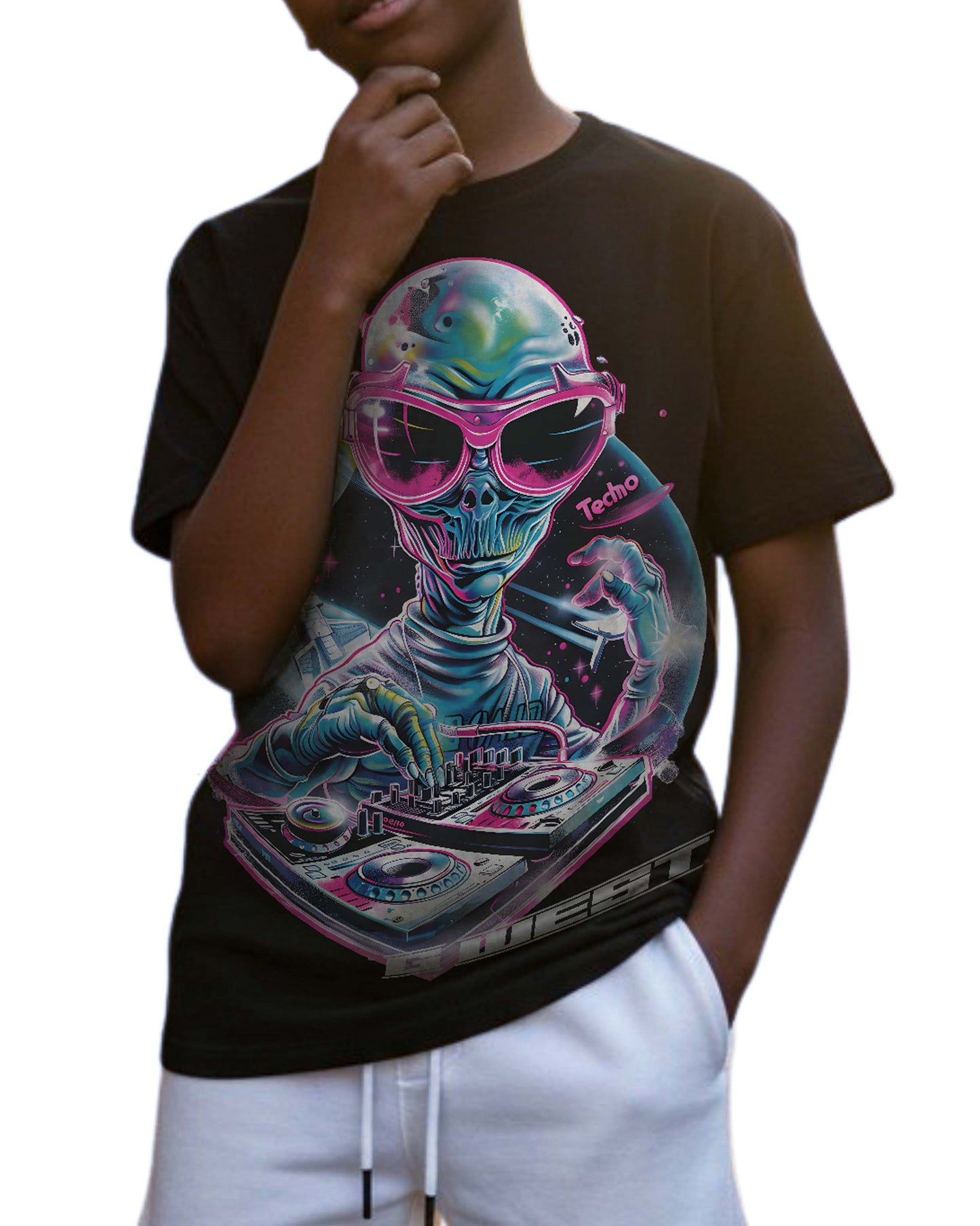 G West Kids Techno Dj Tshirt Mens