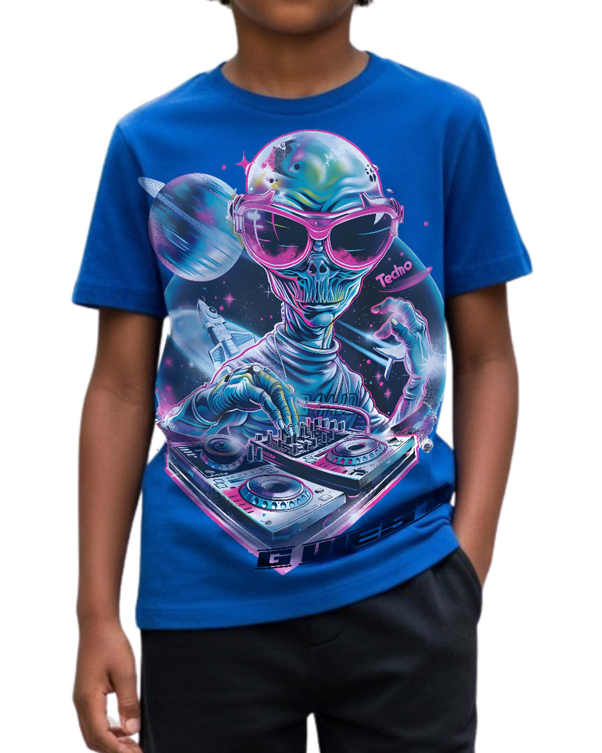 G West Kids Techno Dj Tshirt Mens