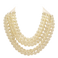 Women's Chunky Multi-Strand Beaded Statement Necklace with Magnetic Clasp