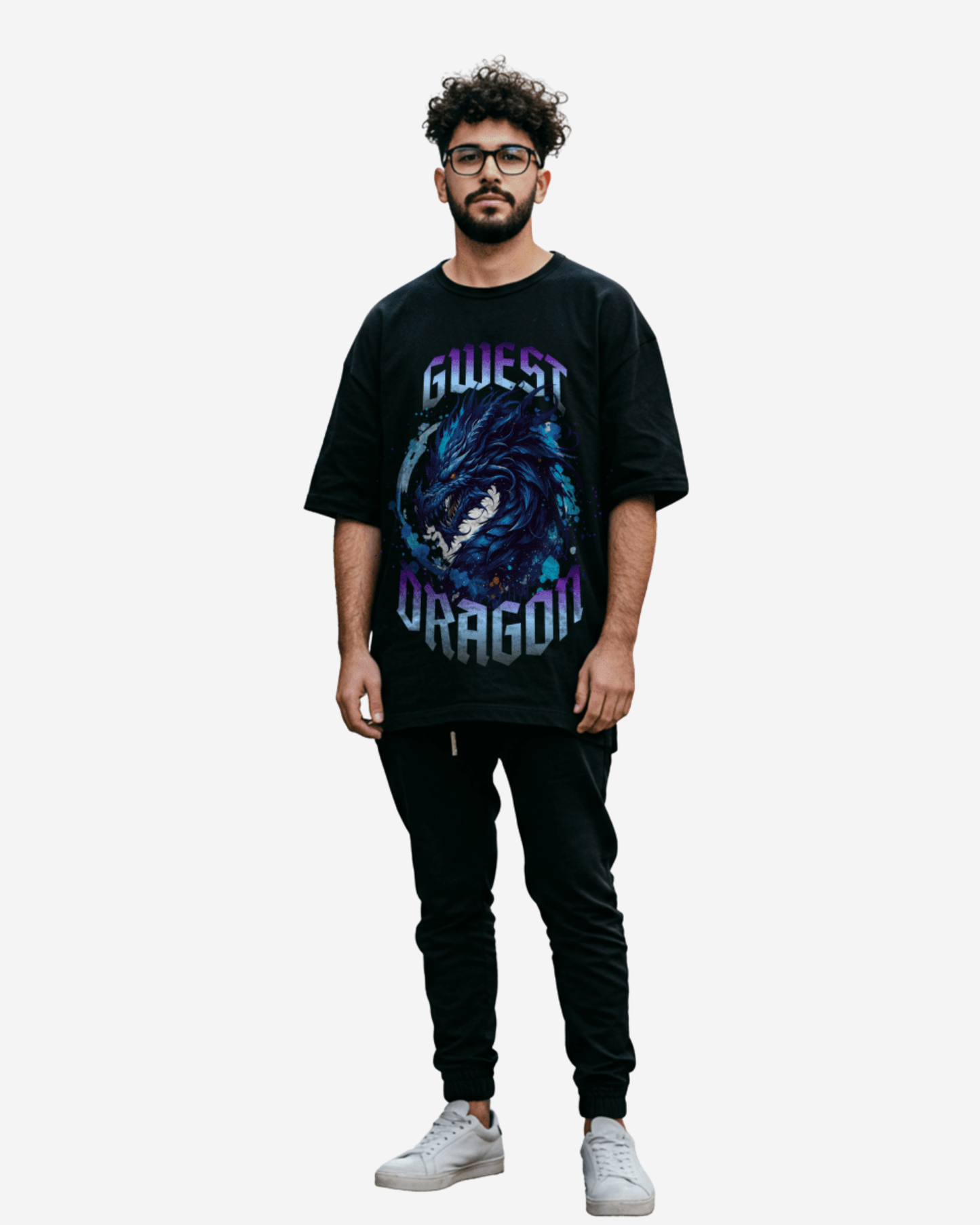 G West Dragon Oversized T-Shirt Mens