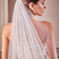 Embroidery Hem Lace Chapel Veil