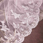 Embroidery Hem Lace Chapel Veil