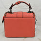 Women's Structured Top-Handle Crossbody Bag with Woven Chain Trim