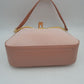 Chain Accent Shoulder Bag with Center Snap Closure