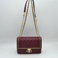 Quilted Flap Shoulder Bag with Woven Chain Strap