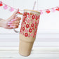 Valentine's Day Flowers And Candy Glass Cups