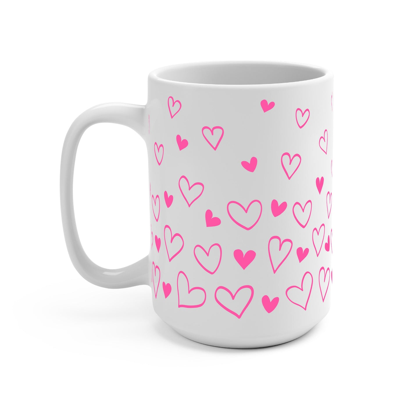 Confetti Hearts Valentine Glass Cups