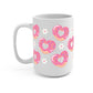 Valentine's Day Pink Donut Heart Glass Cups