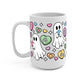 Valentine's Day Candy Hearts Ghostie Glass Cups