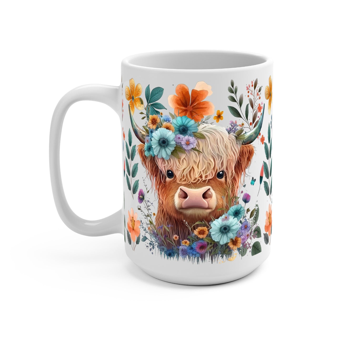 Vasos de cristal de vaca de las Highlands