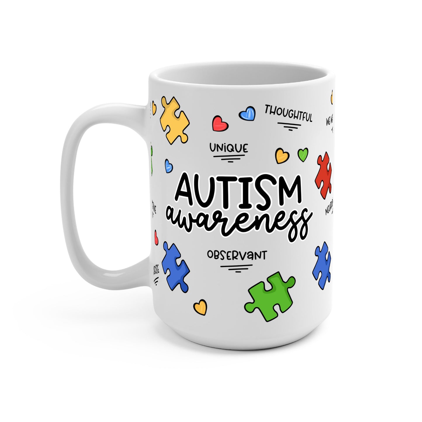 Autism Awareness Puzzle Piece Glass Cups