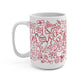 Christmas Doodles Glass Cups