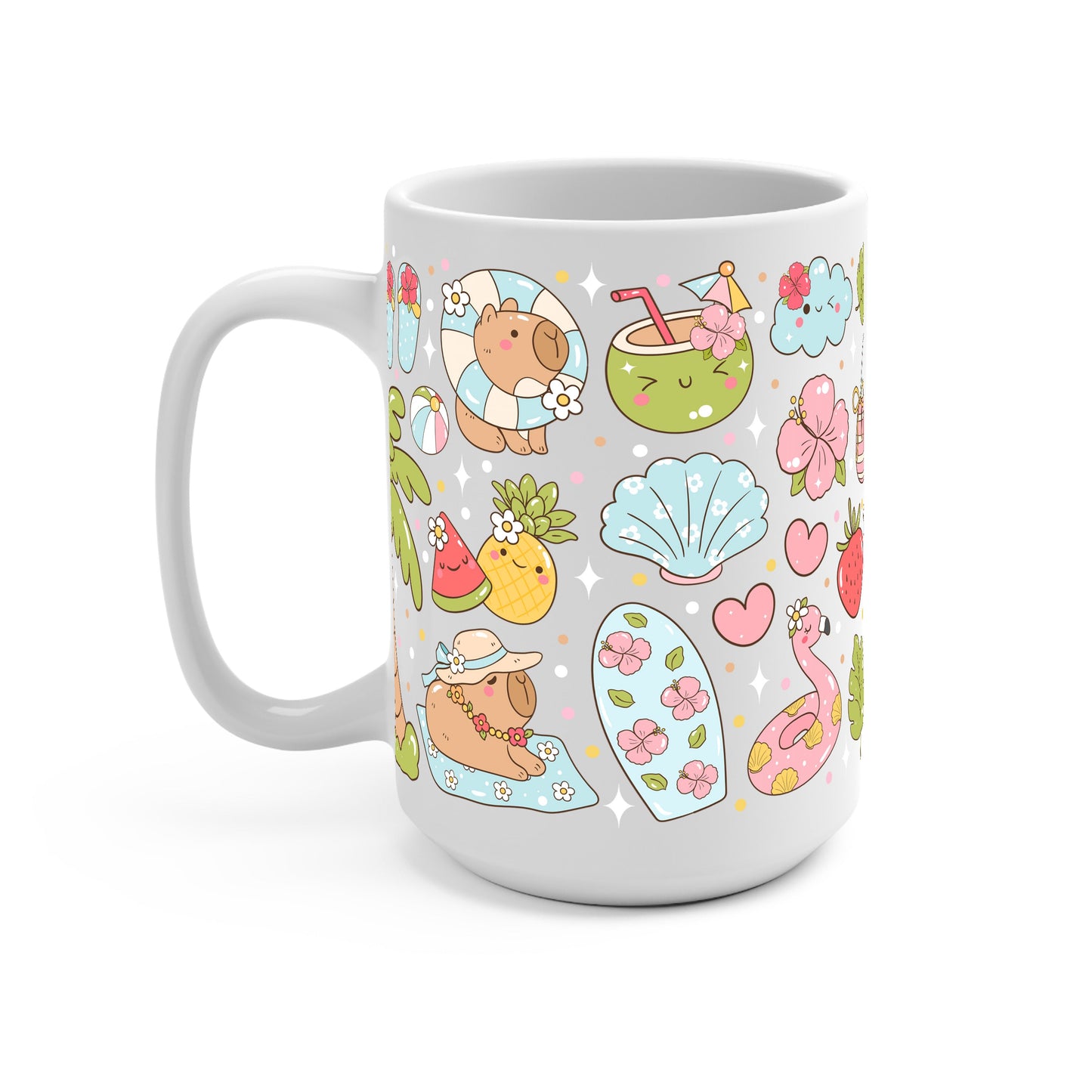 Capybara Beach Glass Cups