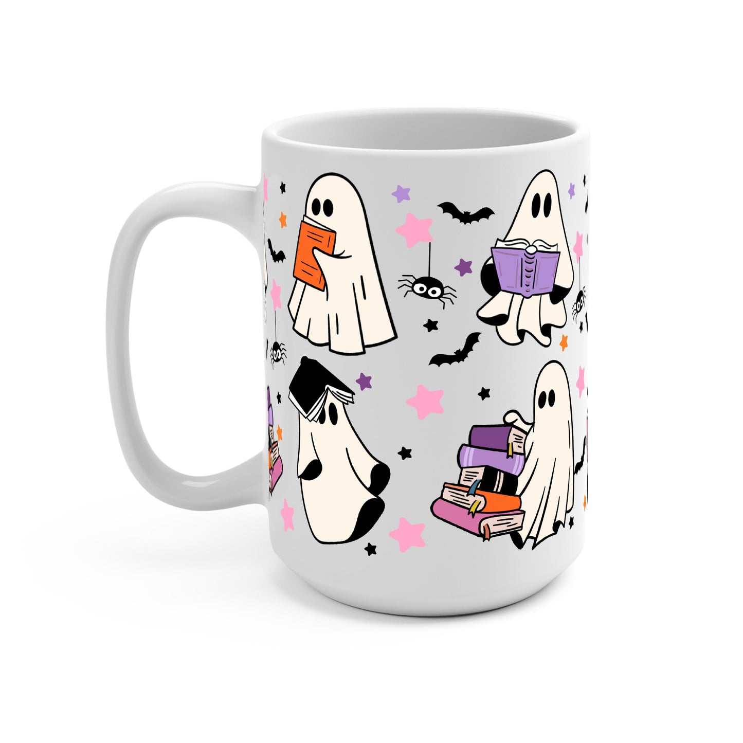 Ghosts and Books Glass Cups