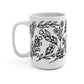 Black Floral Botanical Glass Cups