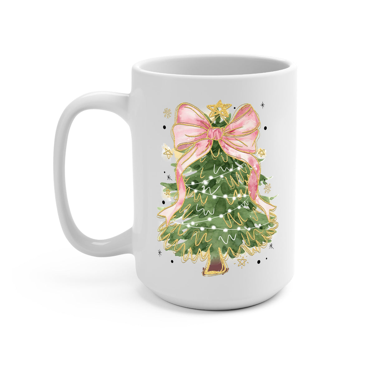 Cozy Christmas Trees Glass Cups