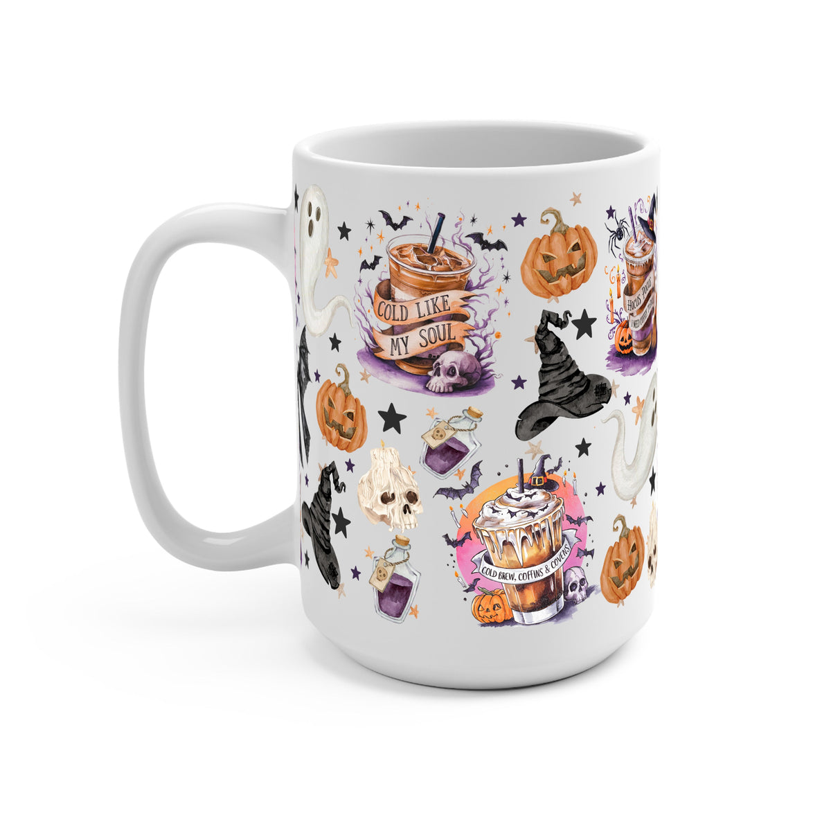Halloween Fall Coffees Glass Cups