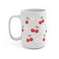 Red Cherries Pink Hearts Glass Cups