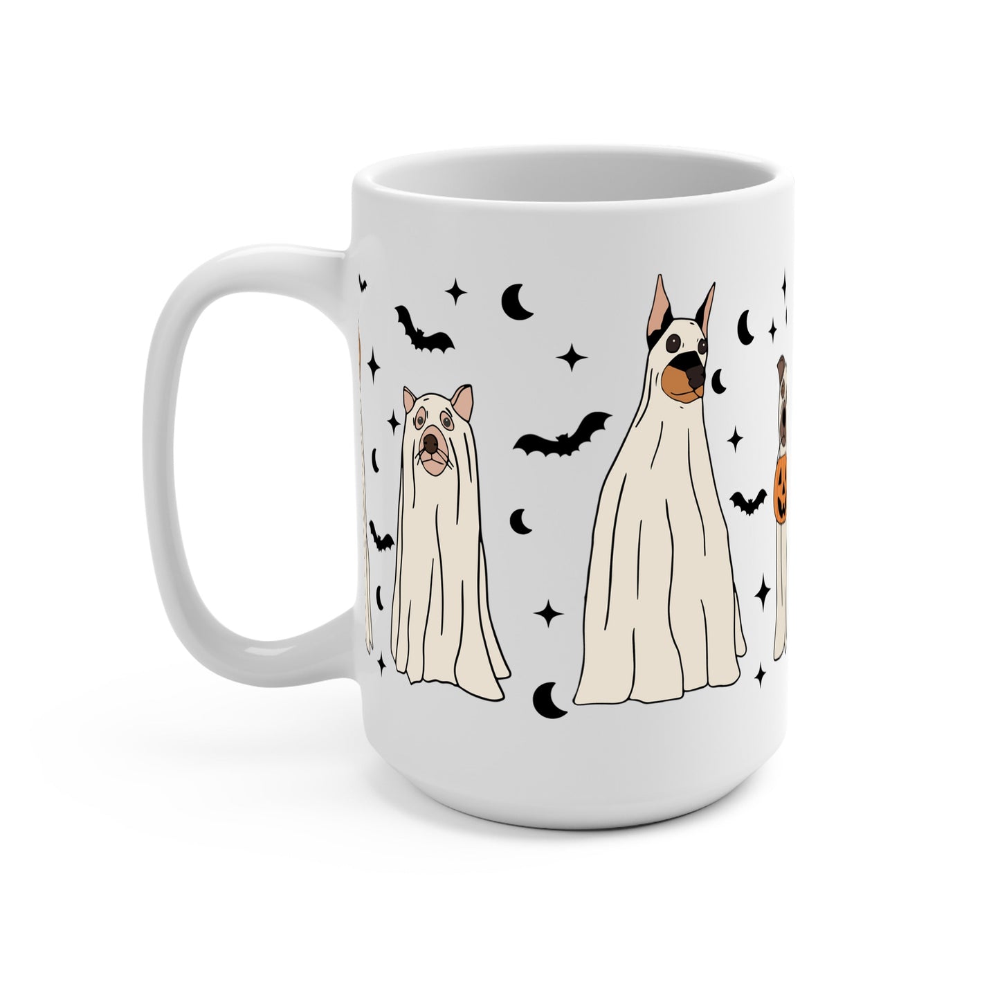 Ghost Dogs Halloween Glass Cups