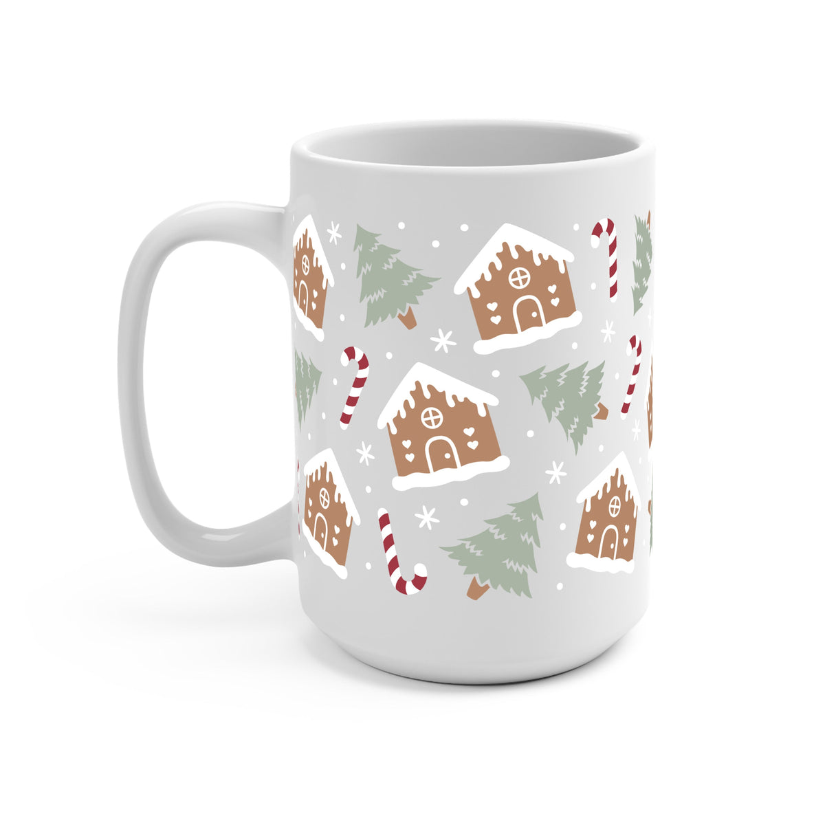 Gingerbread House Christmas Glass Cups