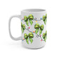Christmas Green Fur Bows Glass Cups