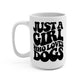 Vasos de vidrio "Una chica que ama a los perros"