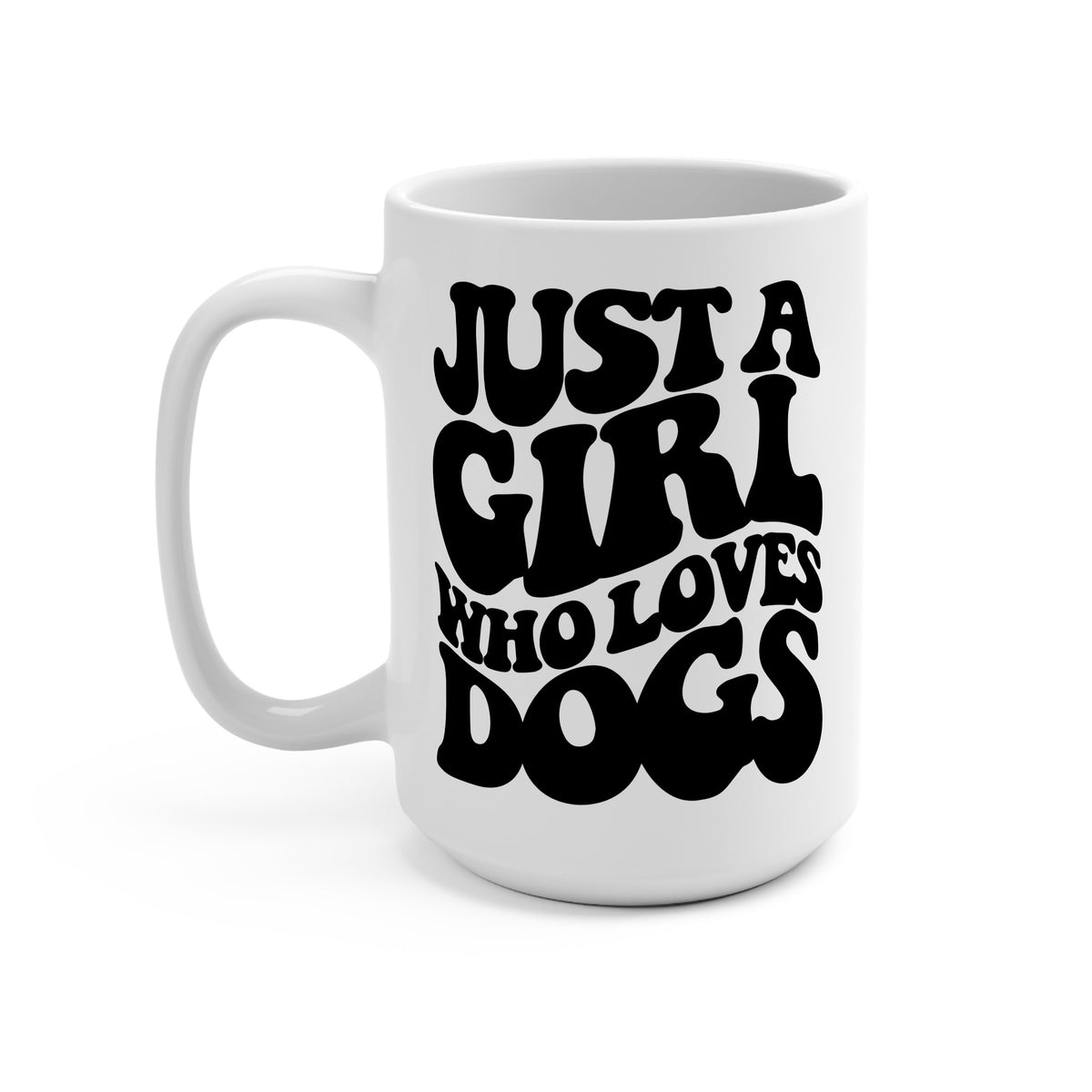 Vasos de vidrio "Una chica que ama a los perros"