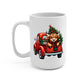 Highland Cow Christmas Truck Glass Cups