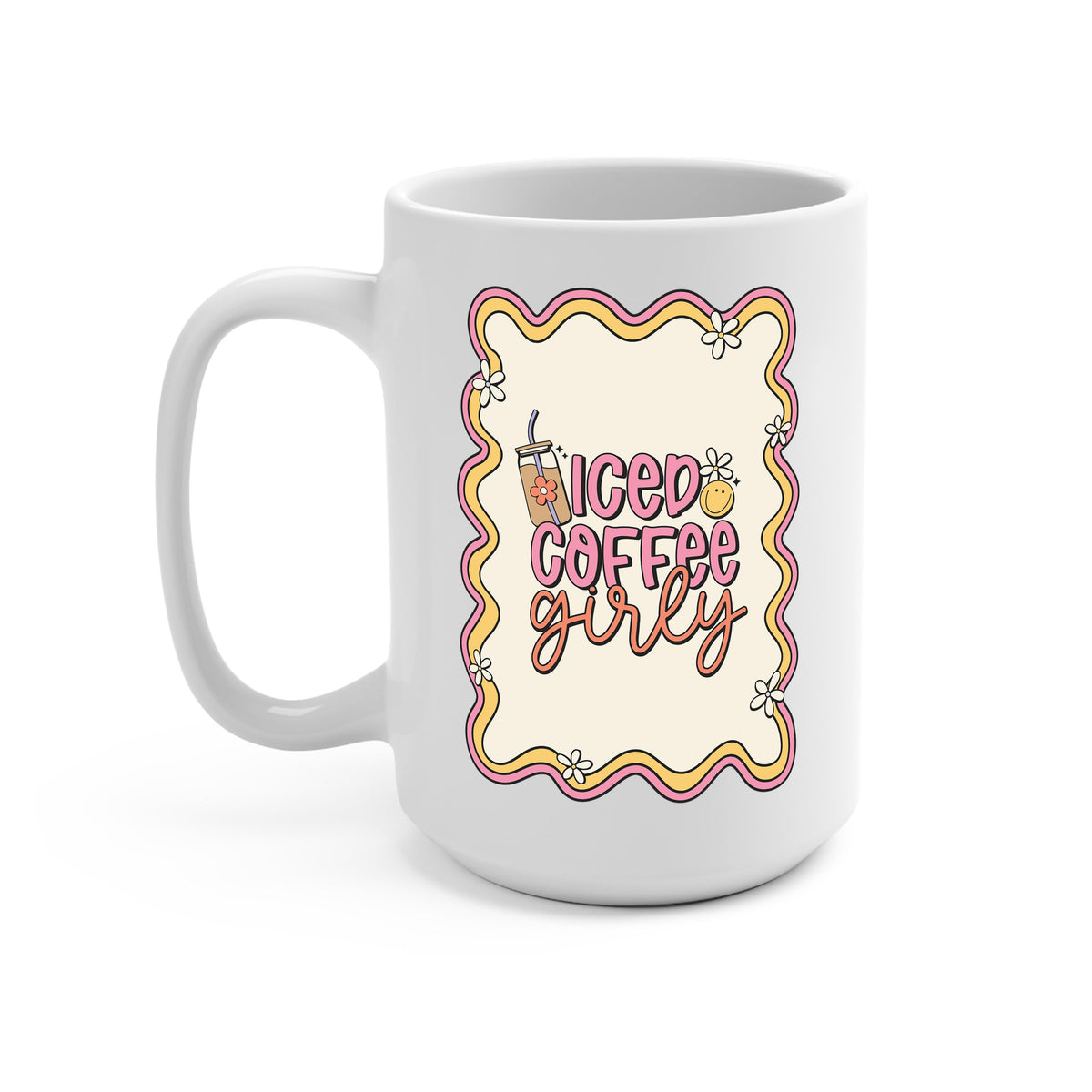 Iced Coffee Girly Glass Cups