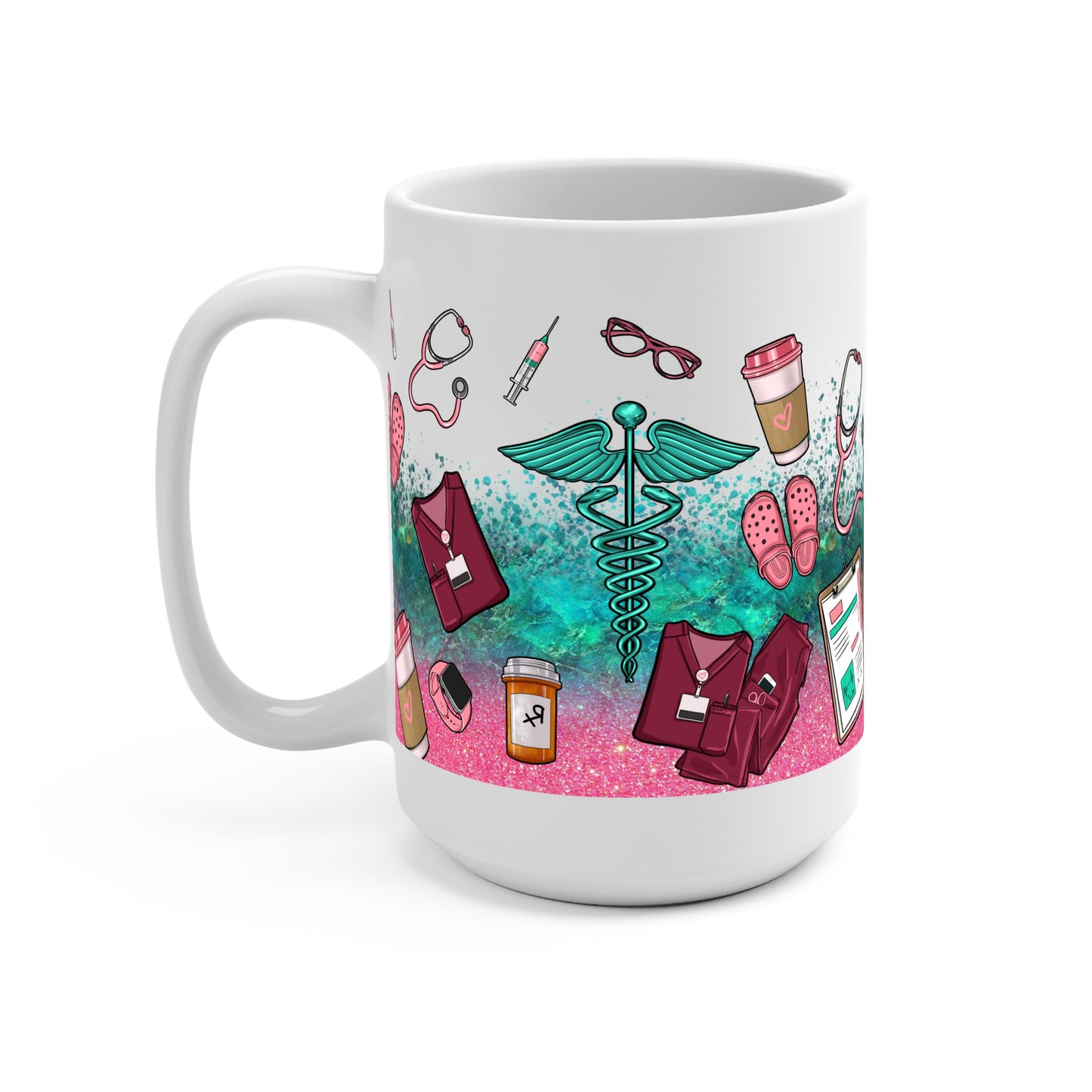Sips & Scrubs Medical Glass Cups