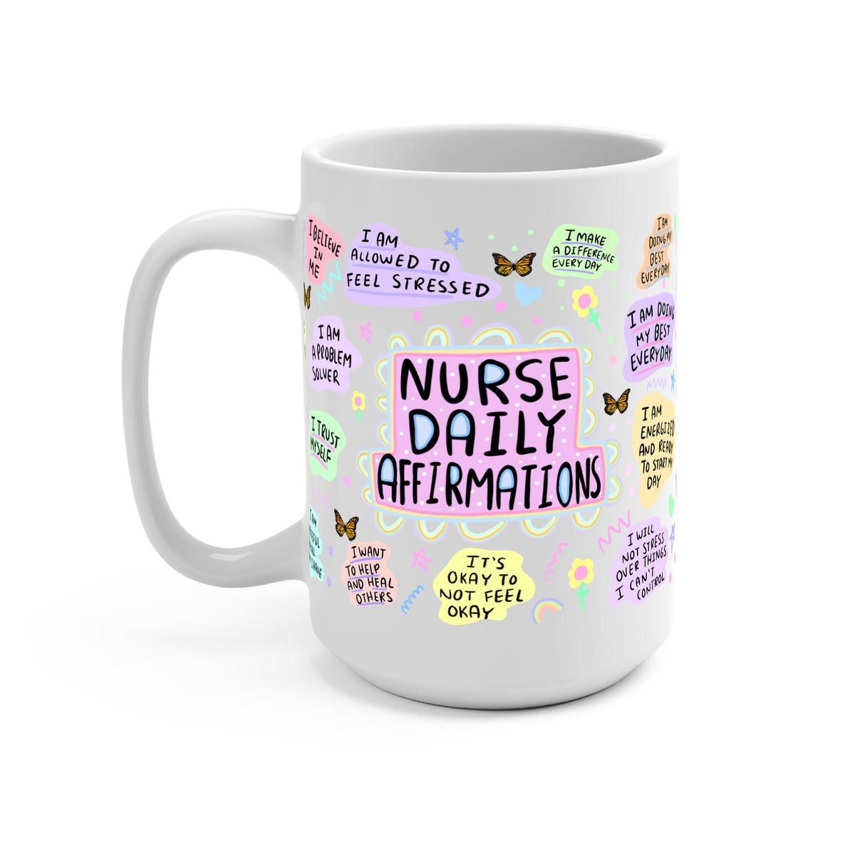 Nurse Daily Affirmations Glass Cups