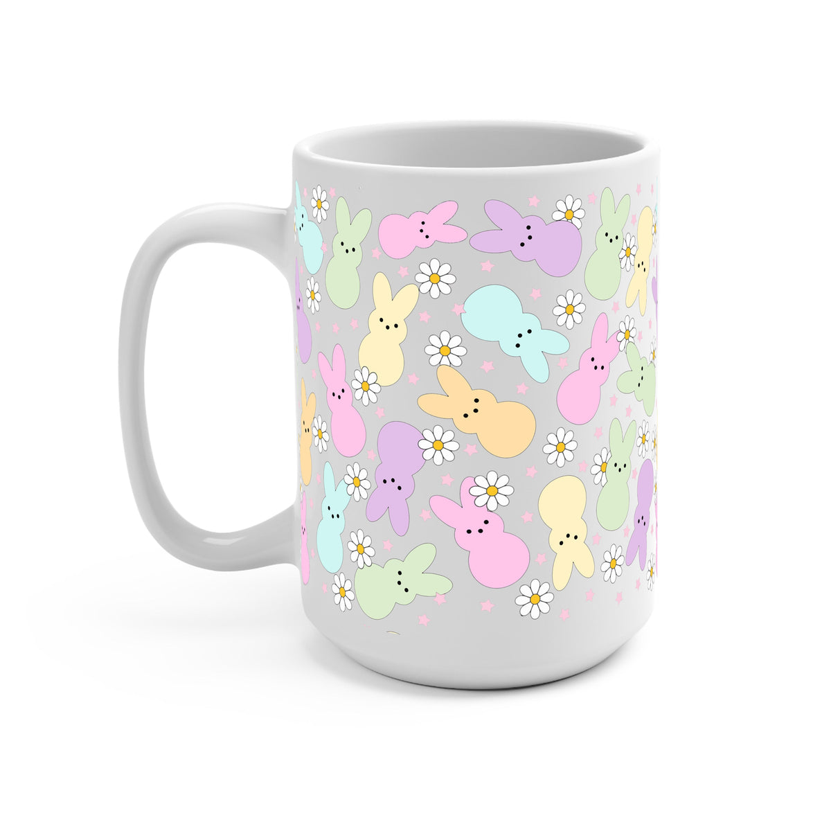 Pastel Easter Bunny Glass Cups