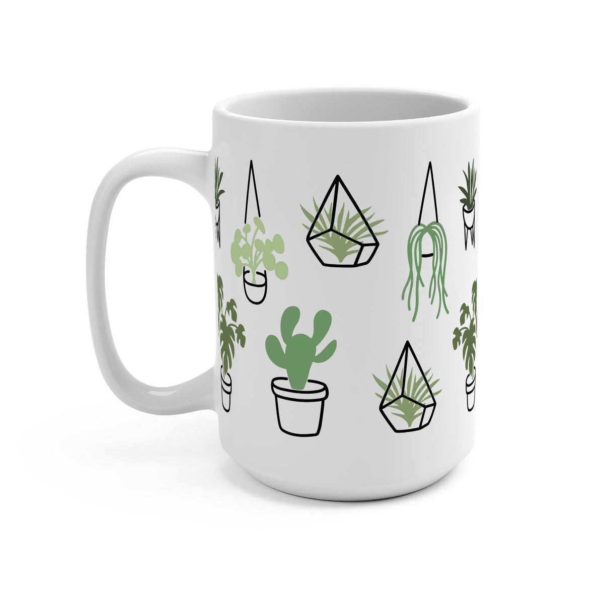 Botanical Greenery Plant Lover Glass Cups