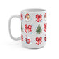 Christmas Bow Clause Glass Cups