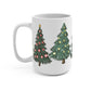 Green Christmas Trees Glass Cups
