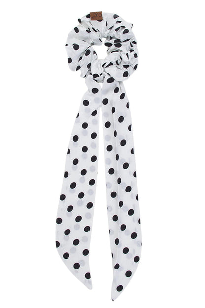 C.C POLKA DOT SASH SCRUNCHIES