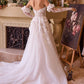 Andrea & Leo WL017 Dress Floral Applique Adorned Strapless Wedding Gown