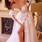 Andrea & Leo WL017 Dress Floral Applique Adorned Strapless Wedding Gown