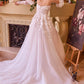 Andrea & Leo WL017 Dress Floral Applique Adorned Strapless Wedding Gown