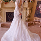 Vestido de novia de manga larga de encaje corte sirena Andrea & Leo WL036