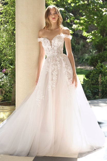 Andrea & Leo WL057 Vestido de novia corte A con hombros descubiertos