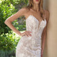 Vestido de novia strapless Andrea & Leo WL062 entallado y con vuelo, incluye velo