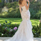 Vestido de novia strapless Andrea & Leo WL062 entallado y con vuelo, incluye velo