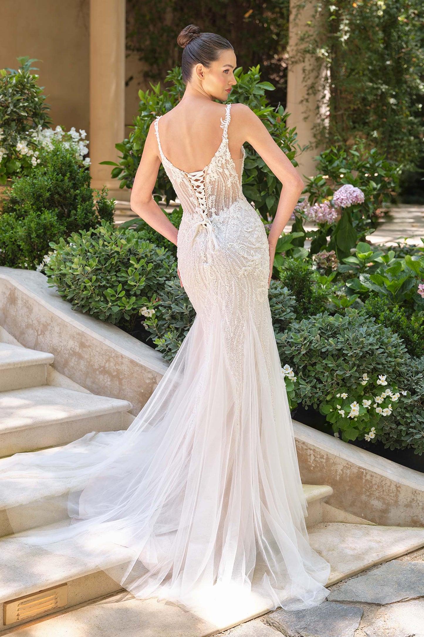 Vestido de Novia con Ilusión Profunda Estilo Corte Sirena Andrea & Leo WL066